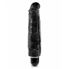 Kink Cock 7&quot; Vibrating Stiffy Black - wibrujące dildo