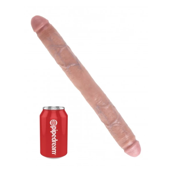 King Cock 16&quot; Thick Double Dildo Flesh - podwójne dildo