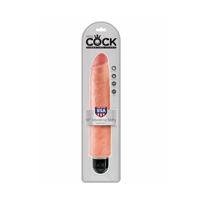Kink Cock 10&quot; Vibrating Stiffy Flesh - wibrujące dildo