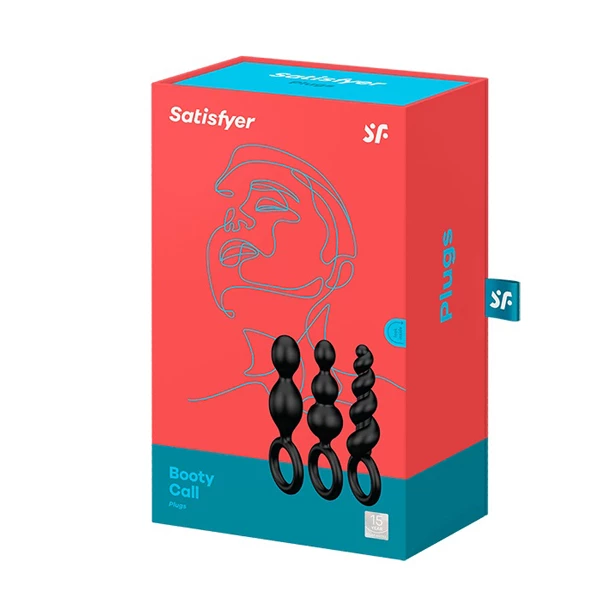 Satisfyer Zestaw korków analnych, czarny