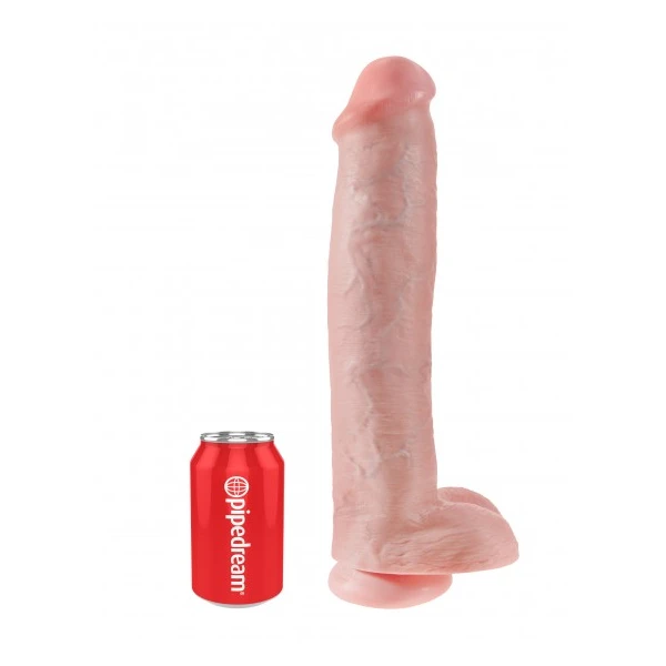 King Cock 15" Cock with Balls Flesh - dildo