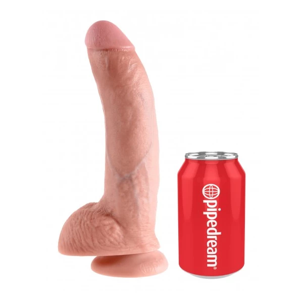King Cock 9&quot; Cock with Balls Flesh - dildo