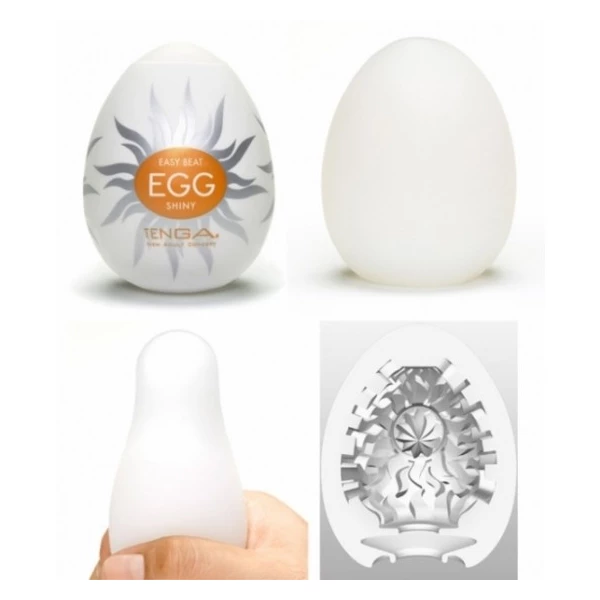 Hard Boiled shiny - masturbator w kształcie jajka