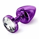 Diogol Anni Butt Plug Round Purple 30 mm  - zdobený análny kolík Fialový