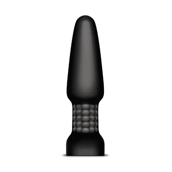 B-vibe Rimming Remote Control Plug Black-wibrujący korek analny, czarny