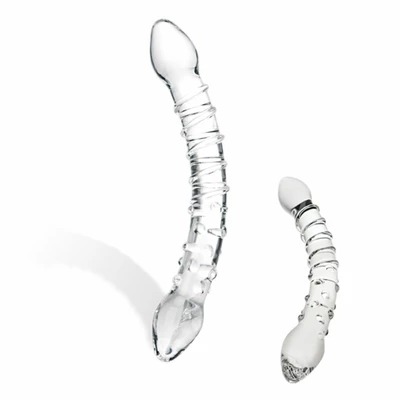 Glas Double TroubleGlass Dildo - Szklane dildo