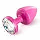 Diogol Anni Butt Plug Round Pink 30 mm  - zdobený análny kolík Ružový