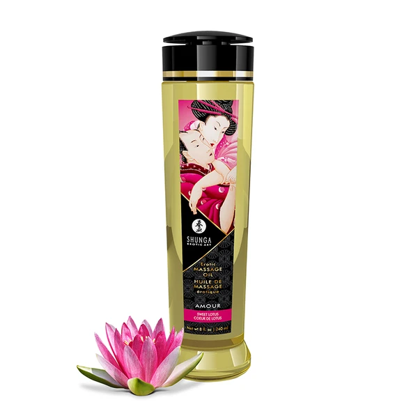 Shunga Erotic Massage Oil Amour  - Masážny olej s kvetinovou vôňou Lotosu