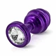 Diogol Ano Butt Plug Ribbed Purple 30 mm  - zdobený análny kolík Fialový