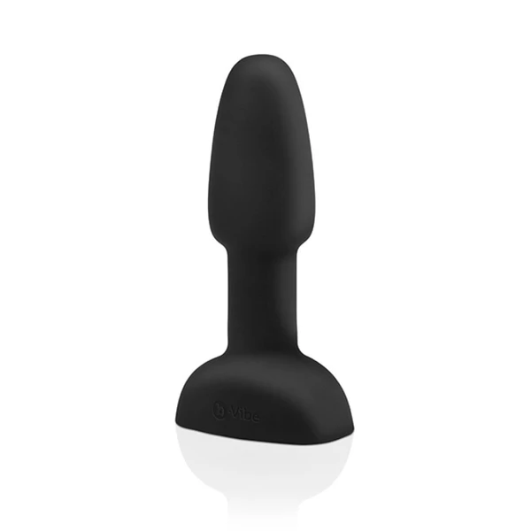 B-Vibe Rimming Petite Remote Control Plug-wibrujący korek analny, Czarny