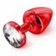 Diogol Anni Butt Plug Round Red 35 mm  - zdobený análny kolík červený