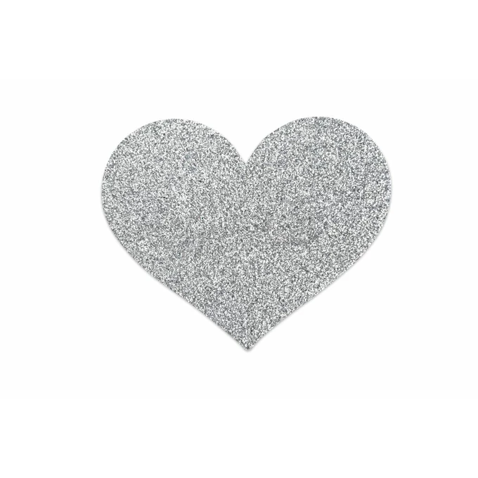 Bijoux Indiscrets Flash Heart Silver - Nasutnki, Srebrny