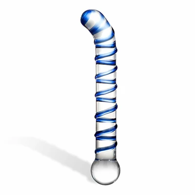 Glas Mr. Swirly G SpotGlass Dildo - Szklane dildo