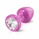 Diogol Anni R Butt Plug Clover Pink 25 mm  - zdobený análny kolík Ružový