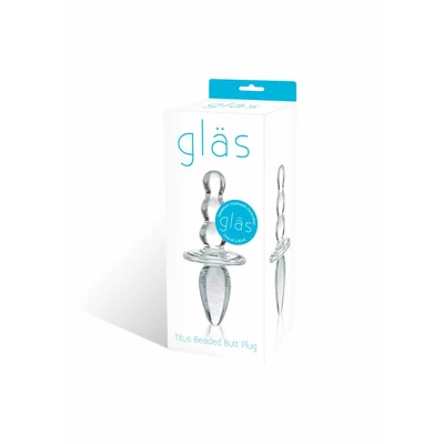 Glas Titus BeadedGlass Butt Plug - Szklany korek analny