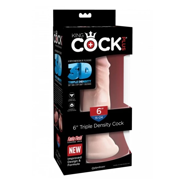 King Cock Plus 6&quot; Triple Density Cock - Dildo klasyczne