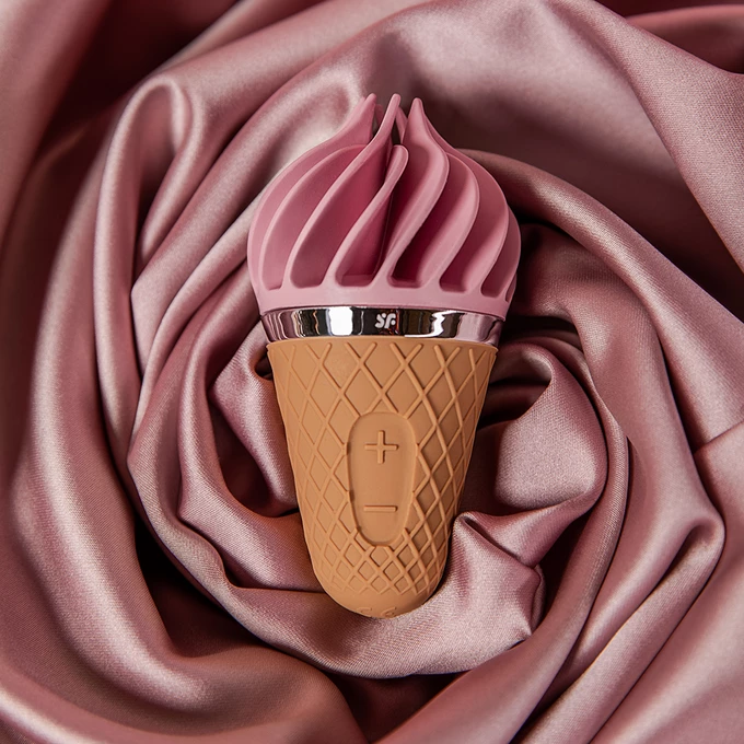 Satisfyer Sweet Treat Spinnator Pink  - Vibrátor na klitoris v tvare zmrzliny