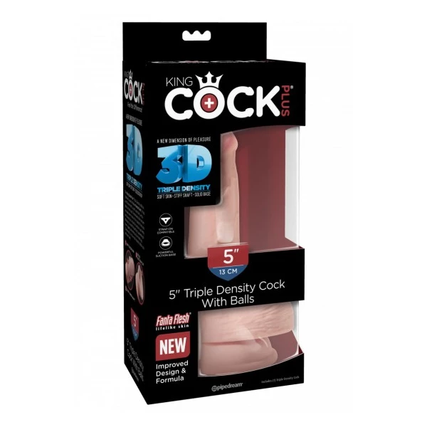 King Cock Plus 5&quot; Triple Density Cock with Balls - Dildo klasyczne