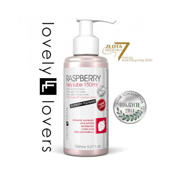 Lovely Lovers Raspberry Tasty Lube 150 ml - Lubrykant o smaku truskawki