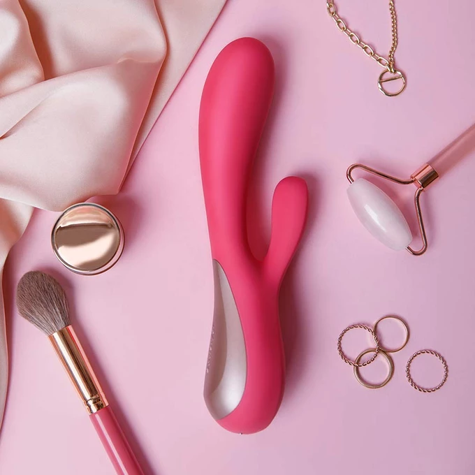 Satisfyer Mono Flex Red  - Vibrátor rabbit ovládateľný cez aplikáciu
