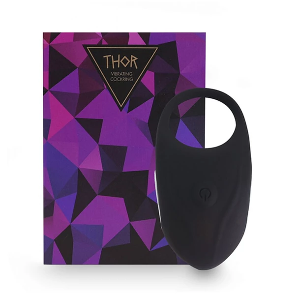 FeelzToys Thor Cockring - Wibrujący pierścień erekcyjny, Czarny