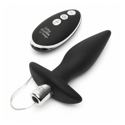 Fifty Shades of Grey Relentless Vibrations Remote Control Butt Plug - Wibrujący korek analny