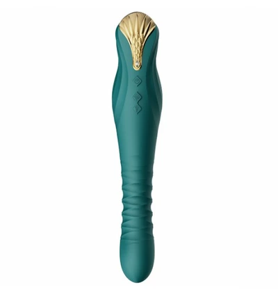 Zalo King Vibrating Thruster Turquoise Green - wibrator klasyczny, zielony