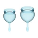 Satisfyer Feel Good Menstrual Cup Set Light Blue  - Menštruačný kalíšok