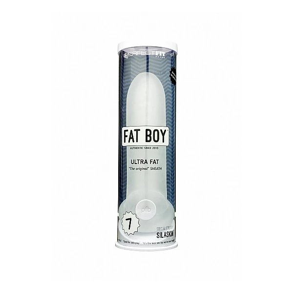 Perfect Fit Fat Boy Original Ultra Fat Clear 7&quot;- nakładka na penisa