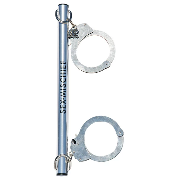 Sex&amp;Mischief Spreader Bar with Metal Cuffs - Drążek
