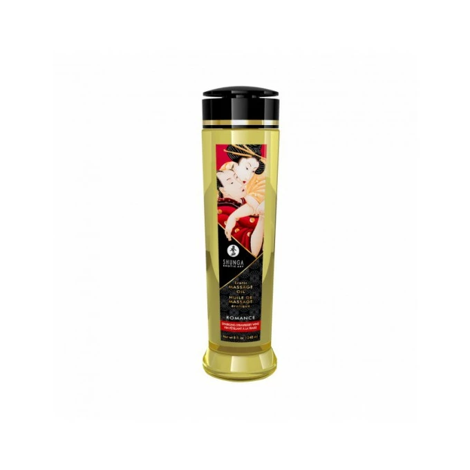 Shunga Erotic Massage Oil Romance / Sparkling Strawberry Wine 240ml - olejek do masażu
