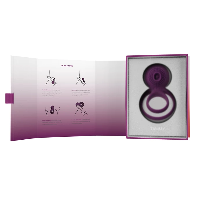 Svakom Tammy Vibrating Ring Violet  - fialový erekčný krúžok s vibráciami