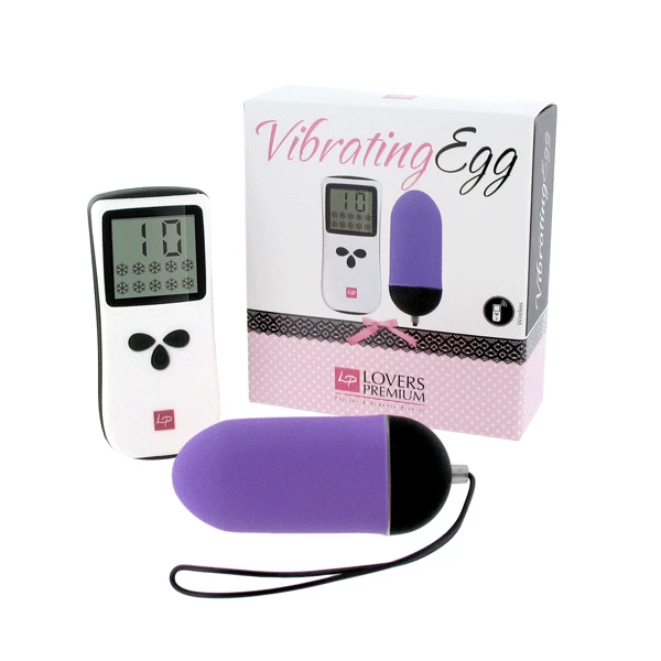 LoversPremium Vibrating Egg - Wibrujące jajeczko z pilotem , Fioletowy