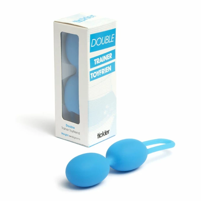 Tickler Vibes Trainer Toyfriend Double Cyan Blue - Kulki gejszy, Niebieski