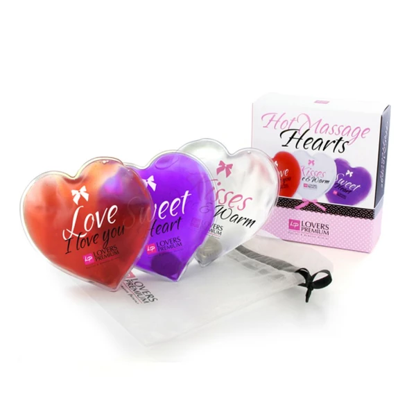 LoversPremium Hot Massage Hearts 3szt -  Ogrzewające serduszko