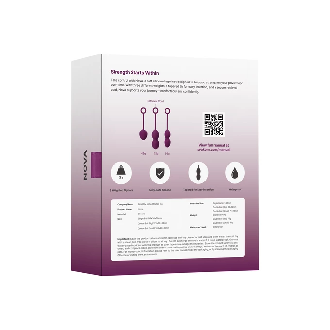 Svakom Nova Kegel Balls Violet  - Venušine guličky fialové