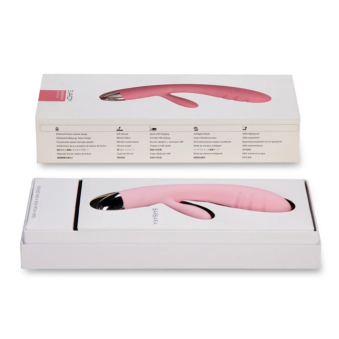 Svakom Barbara Ultra Soft Vibrator Pale Pink  - Vibrátor na bod G ružový