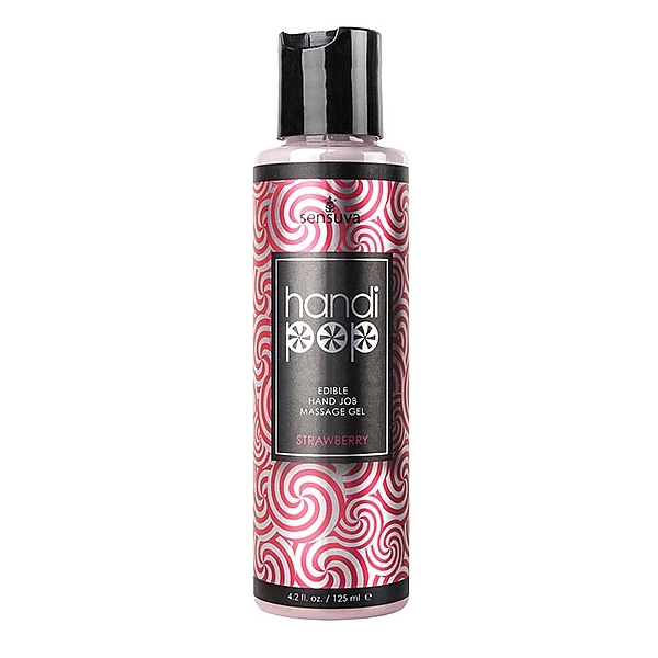Sensuva Handipop Strawberry Hand Job Massage Gel 125 ml - żel do masażu